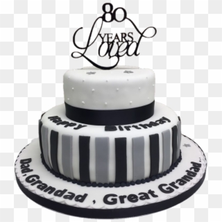 80th Birthday Cake - Birthday Cake, HD Png Download