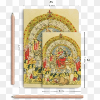Dailyobjects Goddess Durga With Baby Krishna A5 Notebook - Lithograph Of Durga, HD Png Download