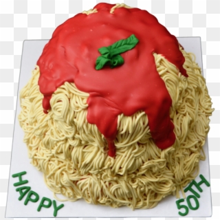 Spaghetti With Tomato Sauce Cake, Chocolate Cake Decorated - Birthday Cake, HD Png Download