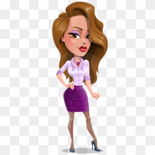 Pearl The Irresistible Business Girl - Sexy Business Woman Caricature, HD Png Download