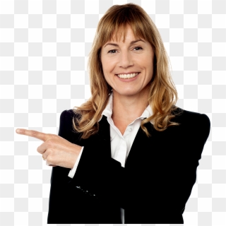 Women Pointing Left Free Commercial Use Png Image - Women Business In Png, Transparent Png