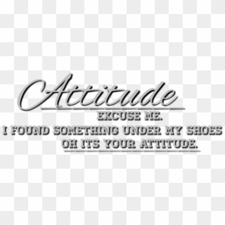 Attitude Text Png - Calligraphy, Transparent Png