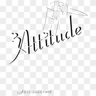 Attitude Png Text - Calligraphy, Transparent Png