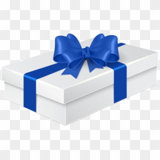 Silver And Blue Gift Png, Transparent Png