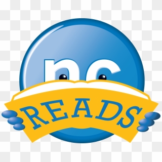 White Nc On Blue Logo With Orange Open Book, HD Png Download