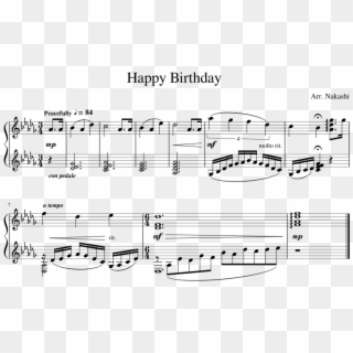 Happy Birthday Sheet Music Composed By Arr - Iphone Marimba Ringtone Sheet Music, HD Png Download
