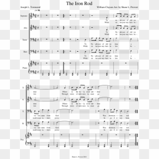 The Iron Rod Sheet Music Composed By William Clayson - Sheet Music, HD Png Download
