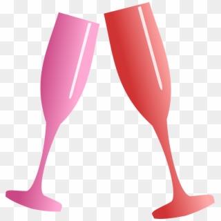 Champagne Toasting Cheers Vector Graphic On Pixabay - Clipart Champagne Glass Png, Transparent Png