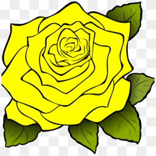 Yellow Rose Clipart Yellow Rose Clipart Yellow Rose - Rose Outline Transparent, HD Png Download