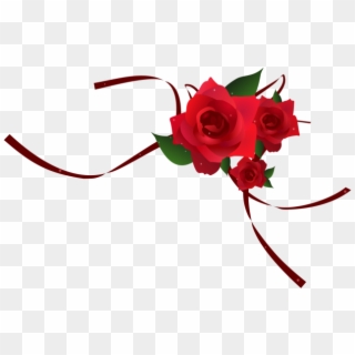 Flower Red Roses Border, HD Png Download