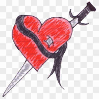 #heart #sketch #drawing #doodle #scribble #brokenheart - Heart, HD Png Download