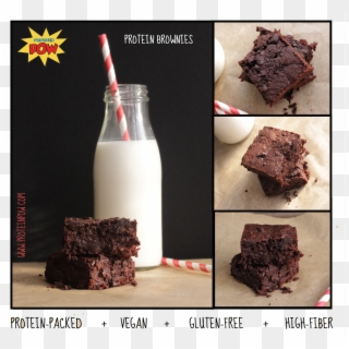 Dark Chocolate Vegan Protein Brownies Cafe - Chocolate, HD Png Download