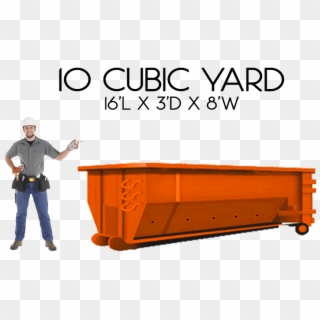 10 Cubic Yard Roll Off Dumpsters - Figurine, HD Png Download