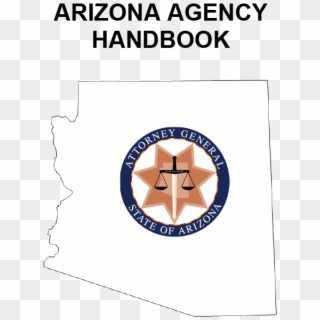 Ag Logo On Arizona State Outline - Attorney General State Of Arizona, HD Png Download