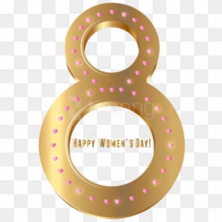Free Png Download Women's Day Gold Transparent Png - 8 Number With Gold Clip Art, Png Download