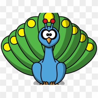 Peafowl Clipart Beautiful Peacock - Peacock Cartoon, HD Png Download