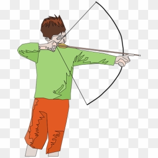 Abstract, Archer, Archery, Arrow, Bow, Boy - Motion Of An Arrow From Bow, HD Png Download