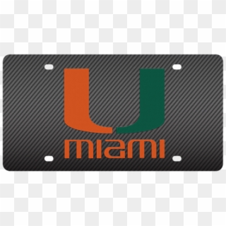 University Of Miami Hurricanes Carbon Fiber License - Emblem, HD Png Download