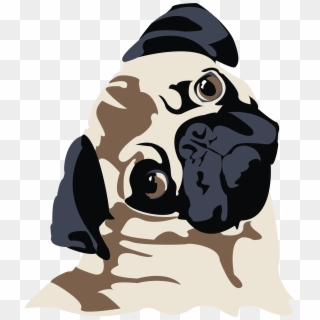 Cute Pug Face T-shirt From Amazon - Pug, HD Png Download