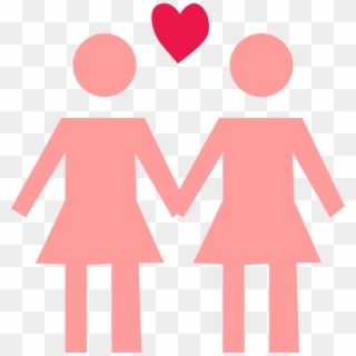 Romantic Couple Silhouettes Clip Art Image - Clip Art Lesbian, HD Png Download