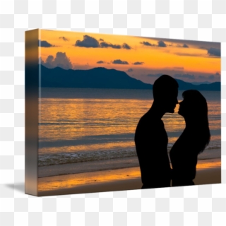 In Love At By - Couple In Sunrise Painting, HD Png Download