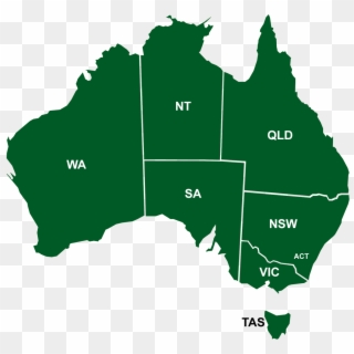 Australia State Map Png - Western Australia Northern Territory, Transparent Png