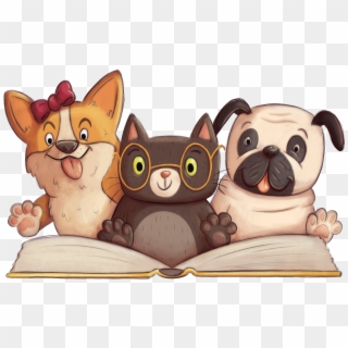 Pug Clipart Dog Themed - Paws For Books Book Fair, HD Png Download