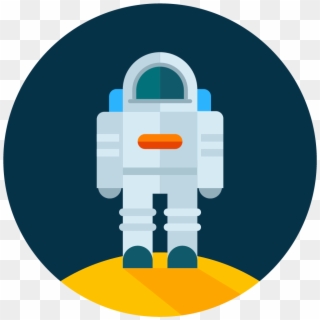 Astronaut Moon Icon Vector - Icon, HD Png Download