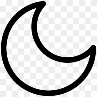 Moon Outlined Shape Svg Png Icon Free - Shape Crescent, Transparent Png