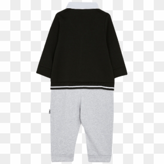 Black & Gray Shirt Style Baby Onesie - Pajamas, HD Png Download