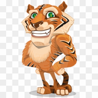 Cute Tiger Cartoon Vector Character Aka Tiger Bone - Tiger Cartoon Illustration Png, Transparent Png