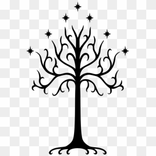 Black And White Tree Clipart - Lord Of The Rings Tree Symbol, HD Png Download