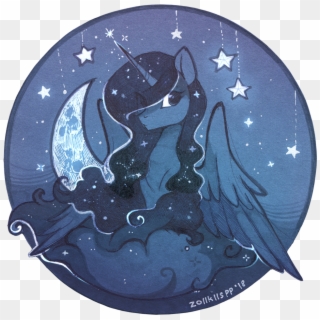Lispp, Crescent Moon, Female, Mare, Monochrome, Moon,, HD Png Download