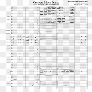 Crescent Moon Dance Sheet Music Composed By Namie Horikawa - Crescent Moon Dance Euphonium Music Sheet, HD Png Download