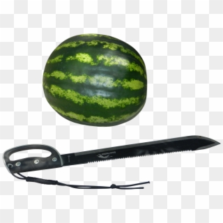 Watermelon With Sword - Watermelon, HD Png Download