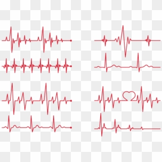 Rate Clipart Ekg - Vector Red Heart Beat, HD Png Download