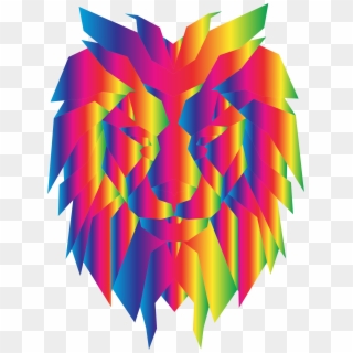 This Free Icons Png Design Of Prismatic Polygonal Lion, Transparent Png
