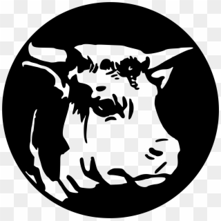 Big Image - Cow Head In Circle, HD Png Download