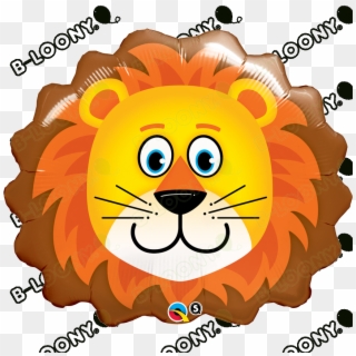 Lion Face Foil Helium Balloon - Foil Lion, HD Png Download