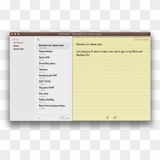 Enlarge - Os X Notes, HD Png Download