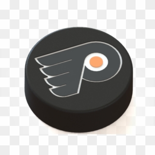 Philadelphia Flyers Logo On Ice Hockey Puck 3d Print - Circle, HD Png Download