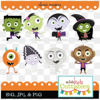 Cute Halloween Monsters Clipart, HD Png Download