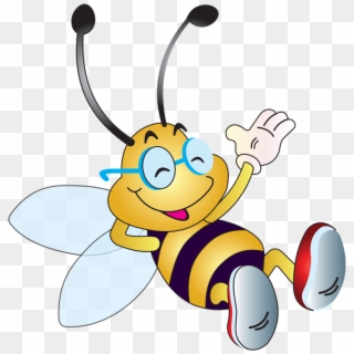 Honey Bee Cartoon, Cartoon Bee, Bee Clipart, Clipart - Transparent Background Bee Png, Png Download