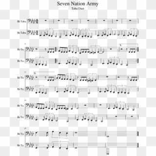 Seven Nation Army Sheet Music 1 Of 1 Pages - Seven Nation Army Tuba Duet, HD Png Download