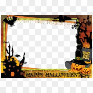 Halloween Border Clipart Mart - Calendar Oct 2018 Halloween, HD Png Download
