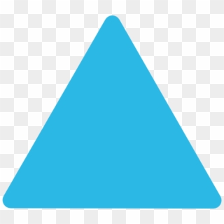 Blue Triangle Rounded Corners Clip Art At Clker - Blue Triangle, HD Png Download