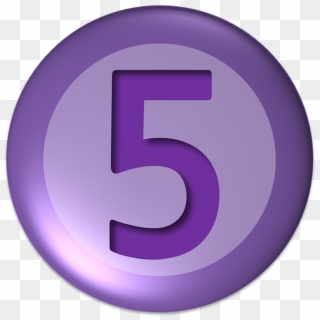 Numbers, Five, Ball, Button - Number 5 Png Icon, Transparent Png