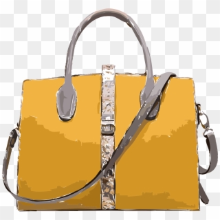 This Free Icons Png Design Of Yellow Leather Handbag, Transparent Png