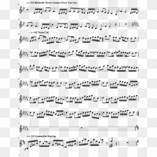 Meme Compilation Sheet Music 2 Of 7 Pages - Used To Be A Cha Cha Bass, HD Png Download
