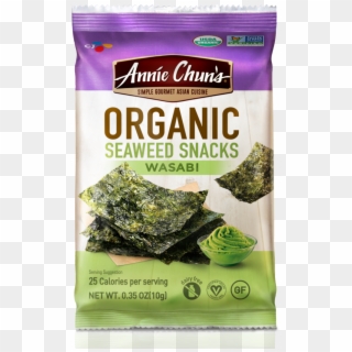 Organic Wasabi Seaweed Snacks - Annie Chun's Organic Seaweed Snacks, HD Png Download